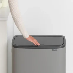 Bo touch bin 2x30 L, Mineral concrete grey