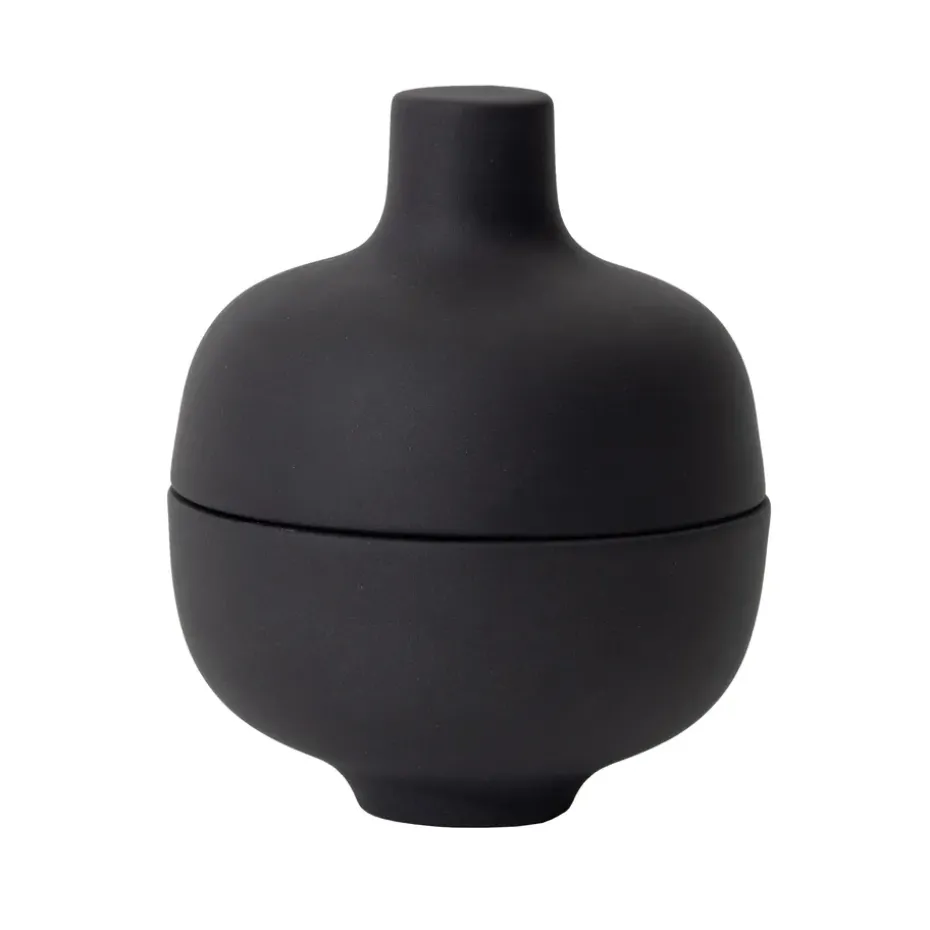 Bol con tapa S Sand Ø8,2 cm, Black clay