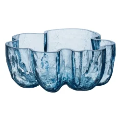 Bol Crackle 10,5 cm, Vidrio circular (Azul)