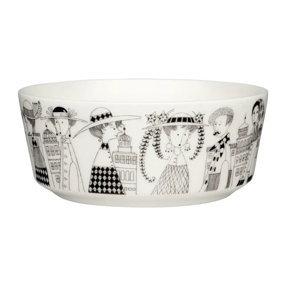 Bol Emilia Ø15,5 cm, Negro-blanco