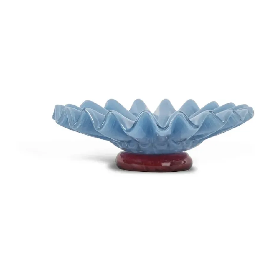 Bol Lori M Ø18 cm, Azul claro-burdeos