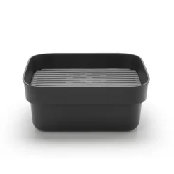 Bol para fregar a mano con bandeja de secado Sinkside 34x37 cm, gris oscuro