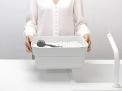 Bol para fregar a mano con bandeja de secado Sinkside 34x37 cm, gris claro