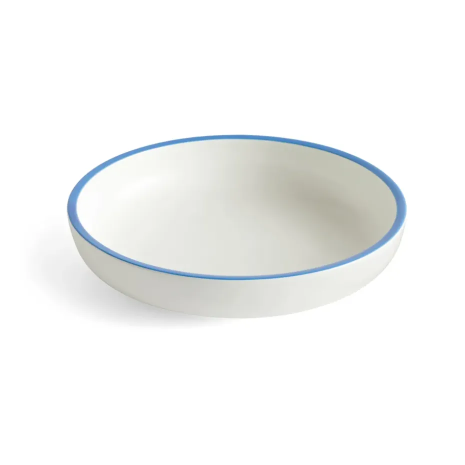 Bol para servir Sobremesa L Ø25 cm, White-blue