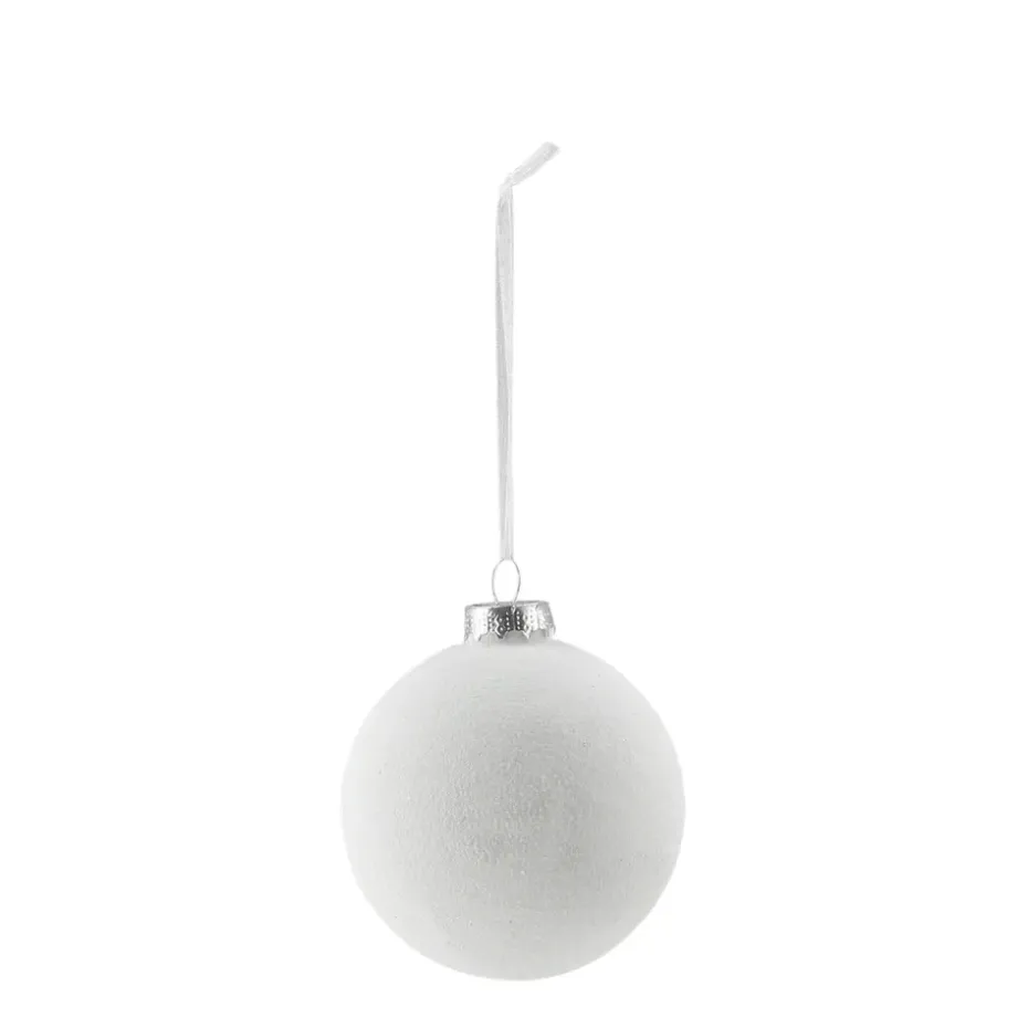 Bolas de Navidad Snowing 6 unidades, Blanco