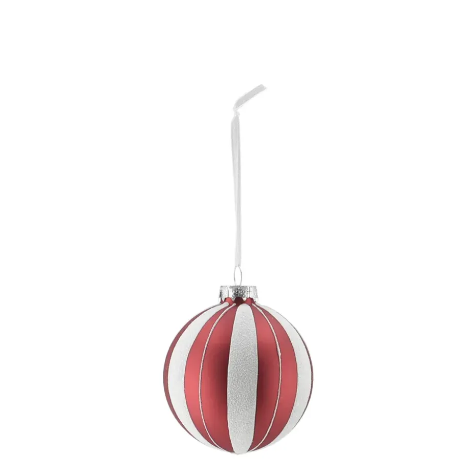 Bolas de Navidad Tradition 6 unidades, Rojo/blanco