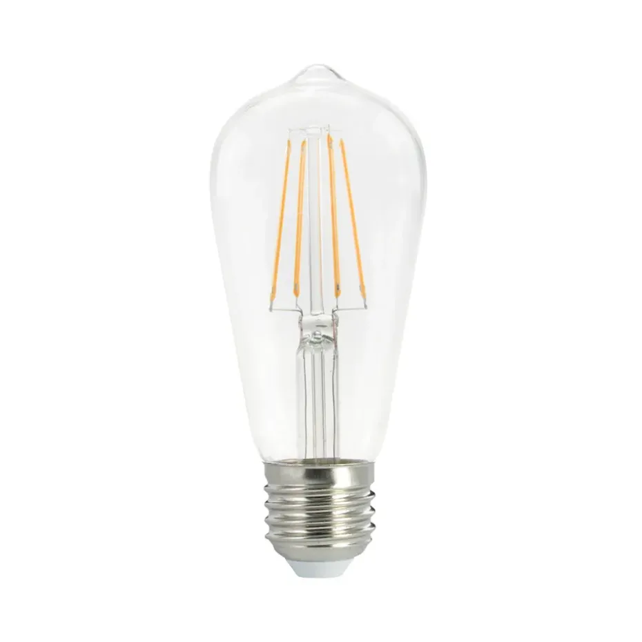 Bombilla Airam Filament LED Edison, Klar-dimbar-4-filamento e27-5w