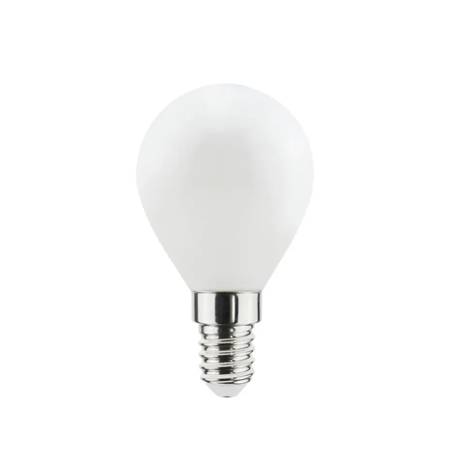 Bombilla Airam Filament LED dim to warm-klot E14, opal, p45