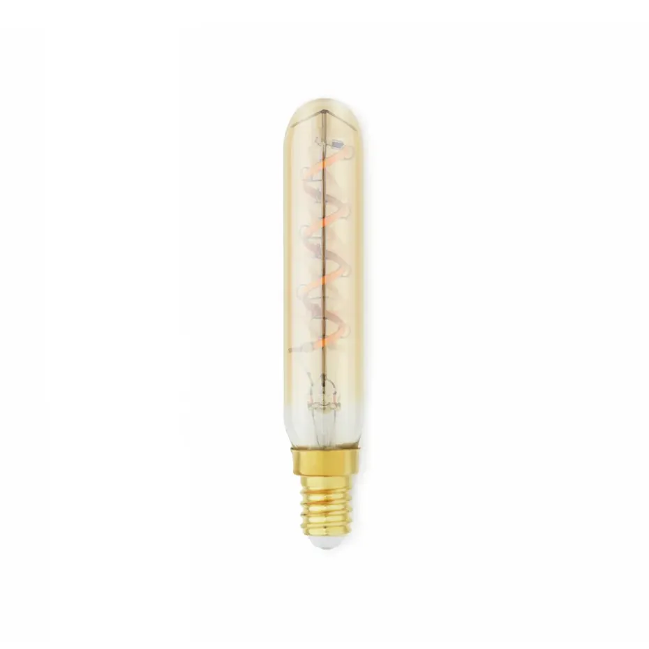 Bombilla Amp spiral E14, transparente