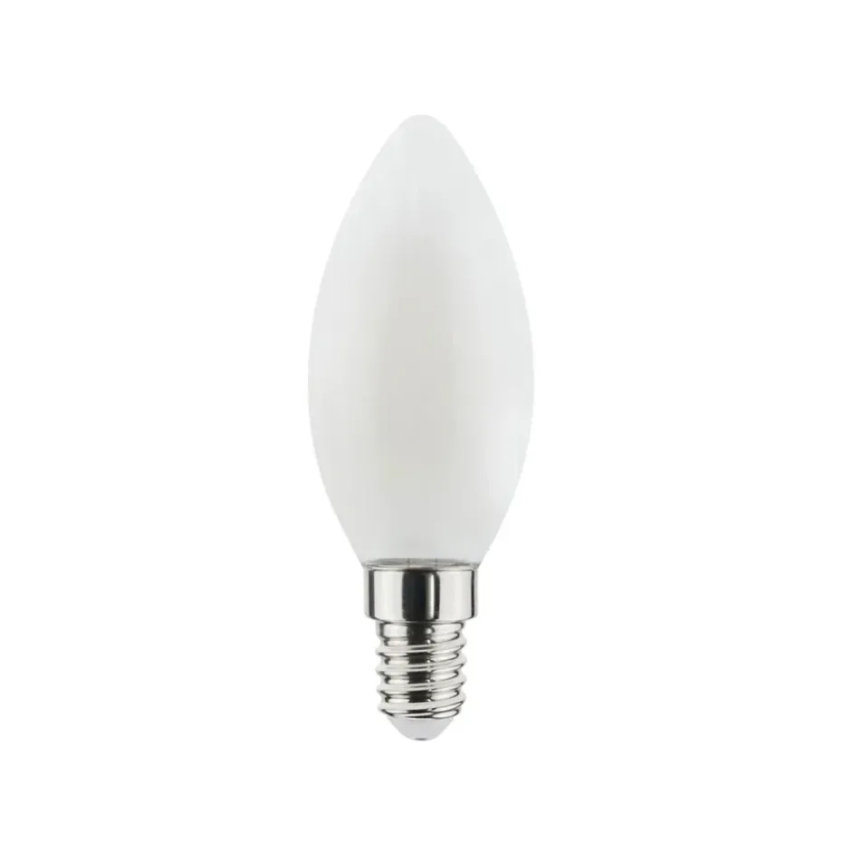 Bombilla de filamento LED Airam dim to warm para candelabros, opal e14, 5w