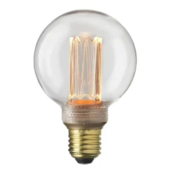 Bombilla E27 Laser LED filamento globo, transparente