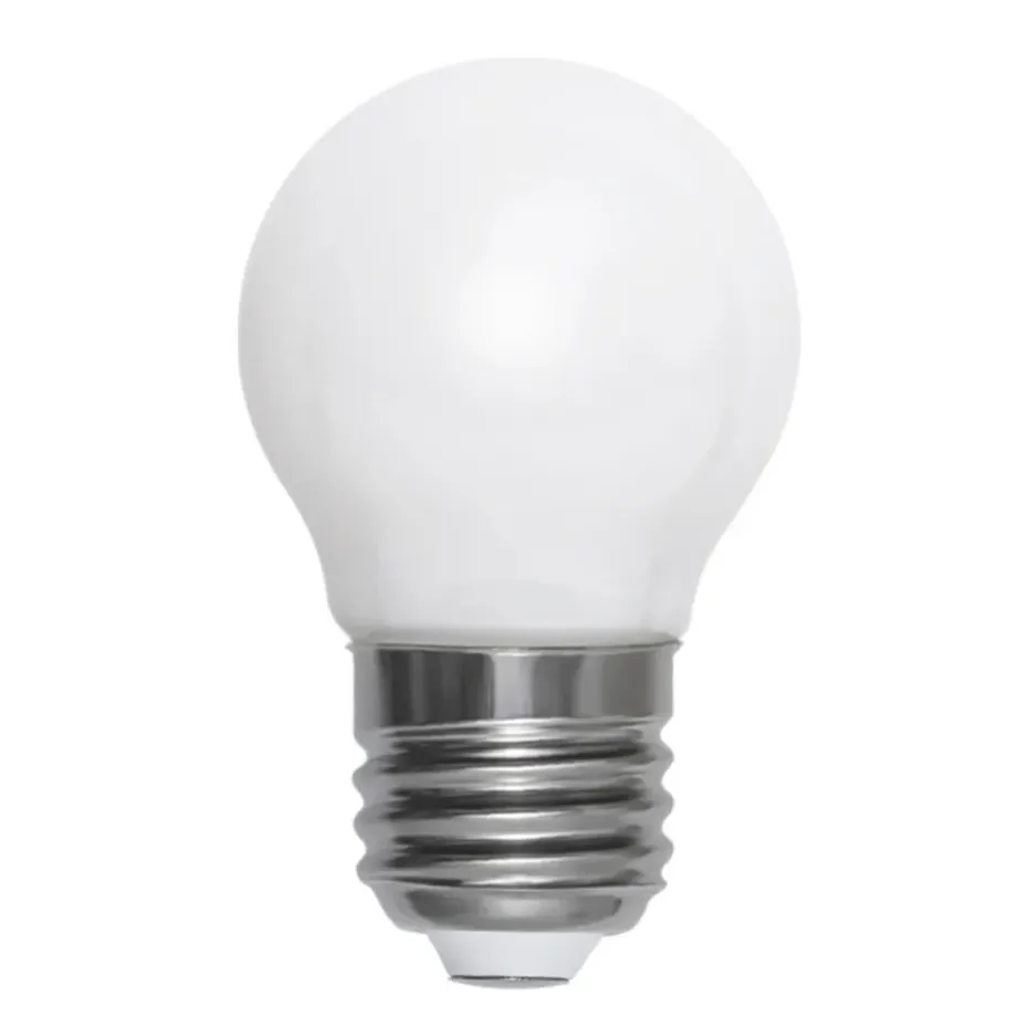 Bombilla E27 LED filamento opalina 45 mm, 5W