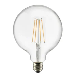 Bombilla E27 LED globo 125, transparente