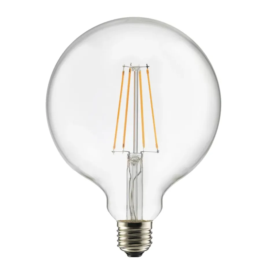 Bombilla E27 LED globo 125, transparente