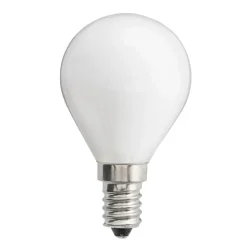 Bombilla E14 LED globo, Opal