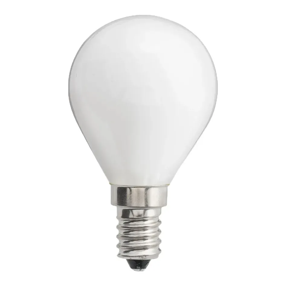 Bombilla E14 LED globo, Opal