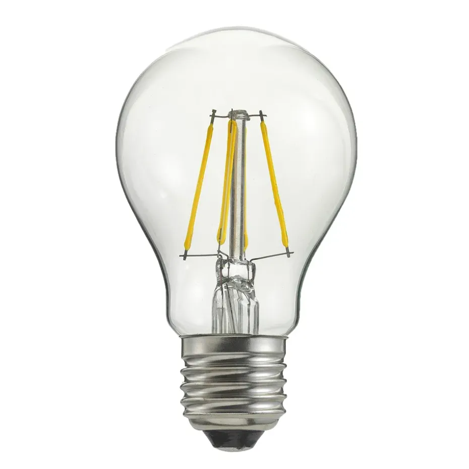Bombilla E27 LED normal en 3 pasos, transparente