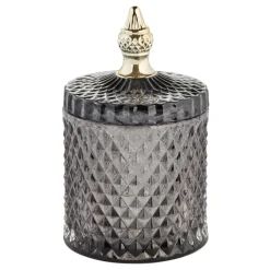 Bote de almacenaje con tapa Miya Ø10,5 cm, gris oscuro