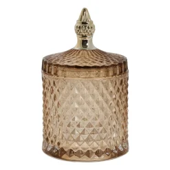 Bote de almacenaje con tapa Miya Ø10,5 cm, Golden brown