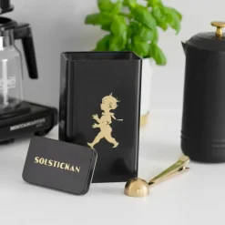 Bote de café Solstickan 20,5 cm, Negro-dorado mate