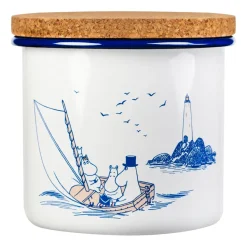 Bote esmaltado con tapa de corcho Moomin 1,3 l, Sailors