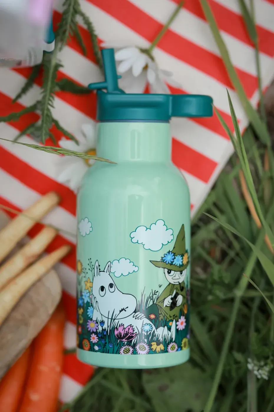 Botella de agua Moomin Meadow 34 cl, Verde