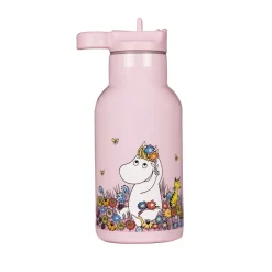 Botella de agua Moomin Meadow 34 cl, Rosa