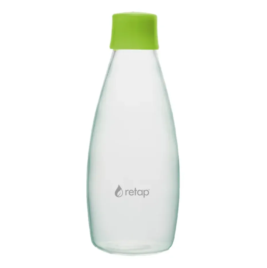 Botella de vidrio Retap Go 08 tapón de rosca 80 cl, Forest green