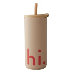 Botella termo con pajita Travel Life 50 cl, Hi-beige
