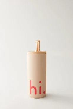 Botella termo con pajita Travel Life 50 cl, Hi-beige