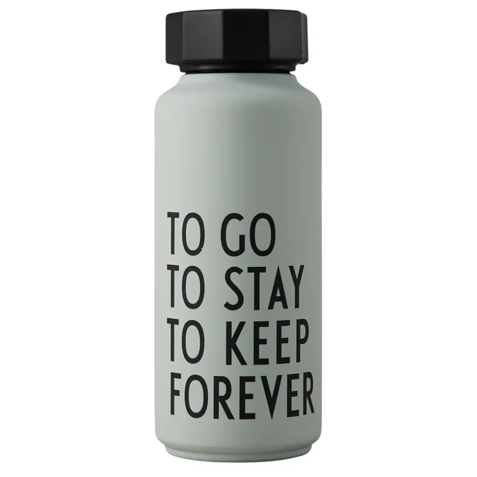 Botella termo Design Letters edición especial, verde gris