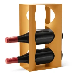 Botellero Alfredo 3 botellas 33,6x12 cm, Saffron yellow
