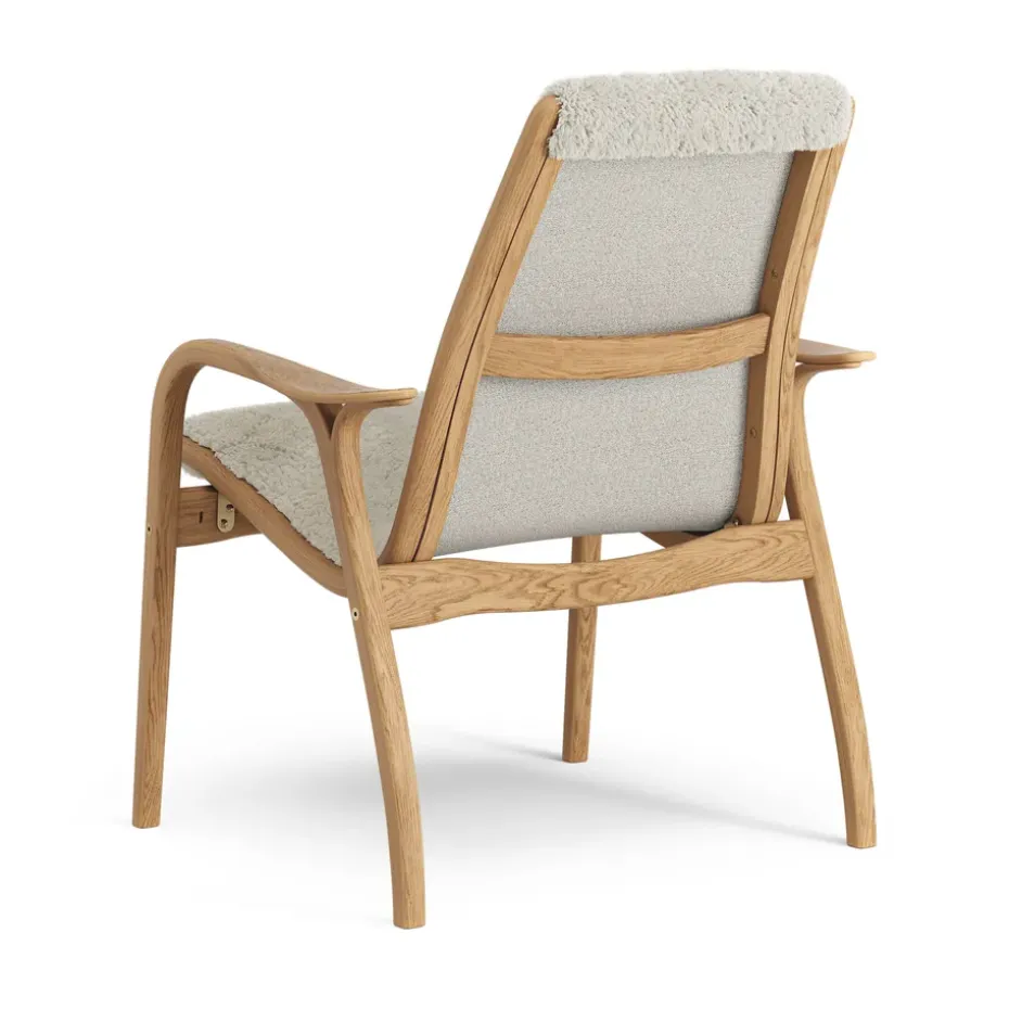Butaca Laminett roble aceitado/piel de oveja, Moonlight (beige)