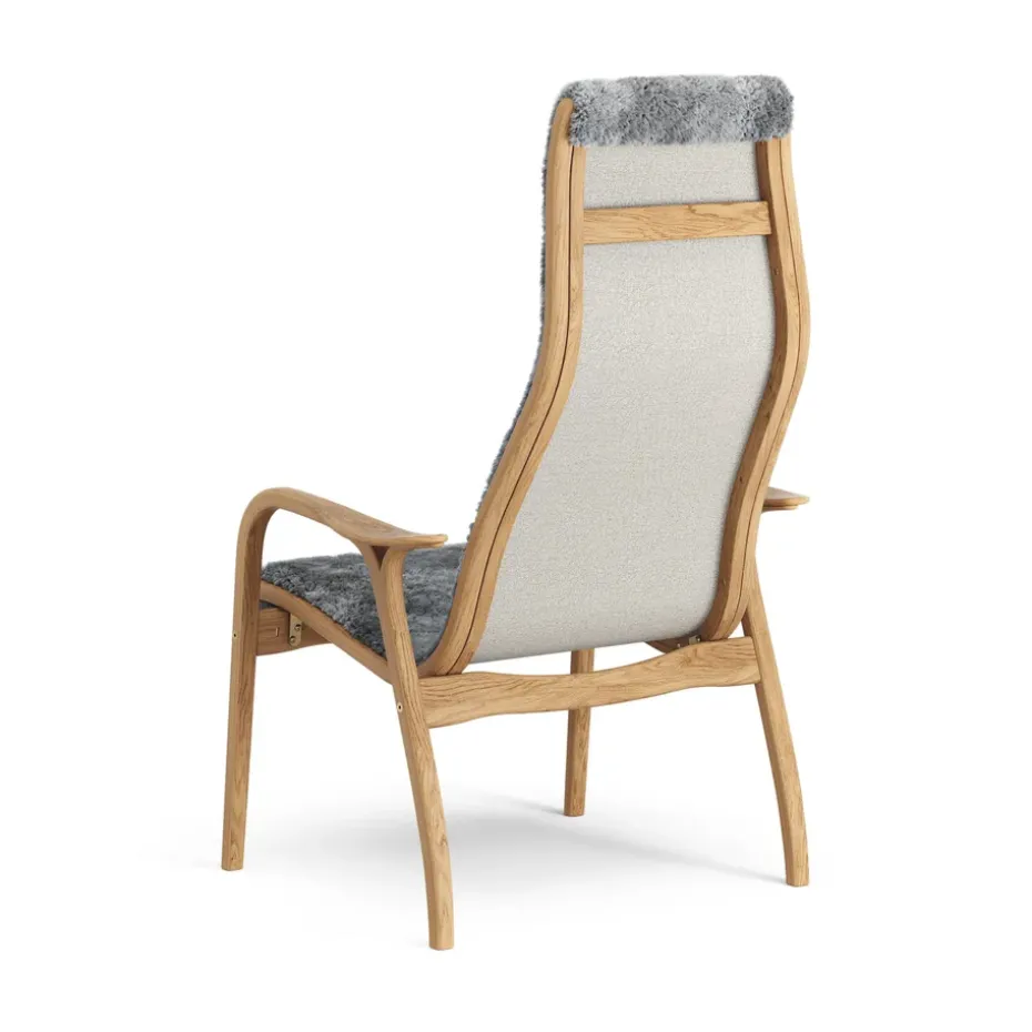 Butaca Lamino roble aceitado/piel de oveja, Scandinavian Grey (gris)