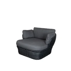 Butaca Lounge Basket, Graphite grey, incl. cojines grises