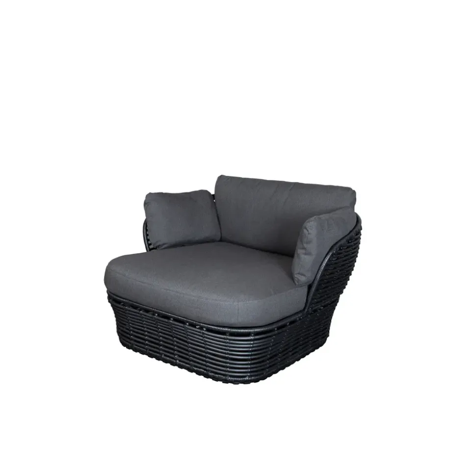 Butaca Lounge Basket, Graphite grey, incl. cojines grises