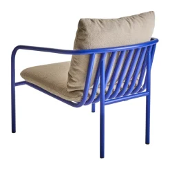 Butaca Lounge Bendt, Teddy beige-indigo blue
