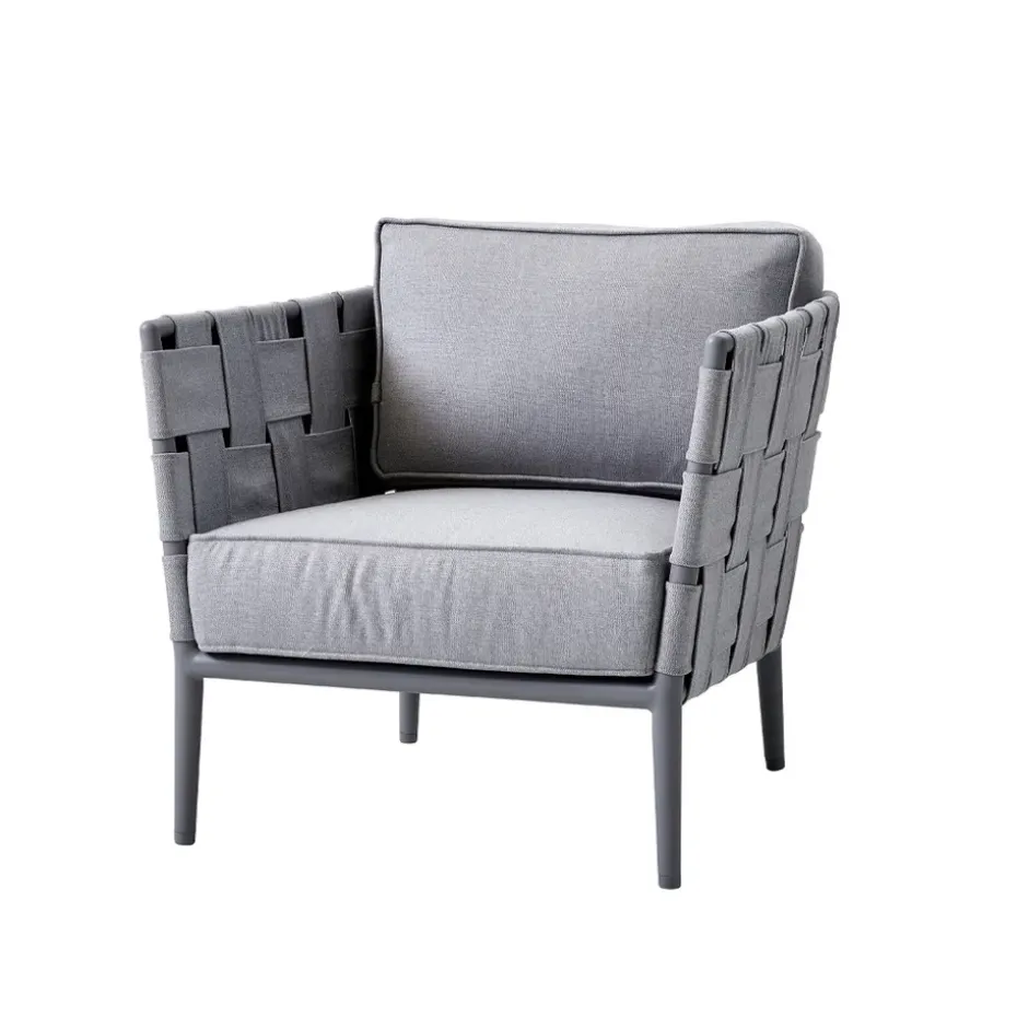 Butaca Lounge Conic, Light grey, incl. cojines