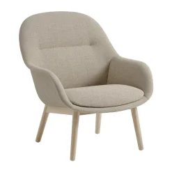 Butaca Lounge Fiber Lounge patas de roble, Ecriture 240-grey