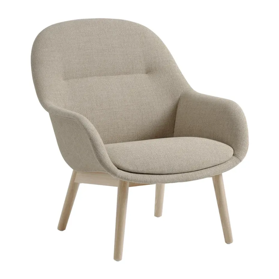 Butaca Lounge Fiber Lounge patas de roble, Ecriture 240-grey
