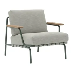 Butaca Lounge Settle Lounge Chair, Ribbed Weave 2 Dark green