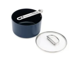 Cacerola antiadherente con tapa Space Ø19 cm, Azul