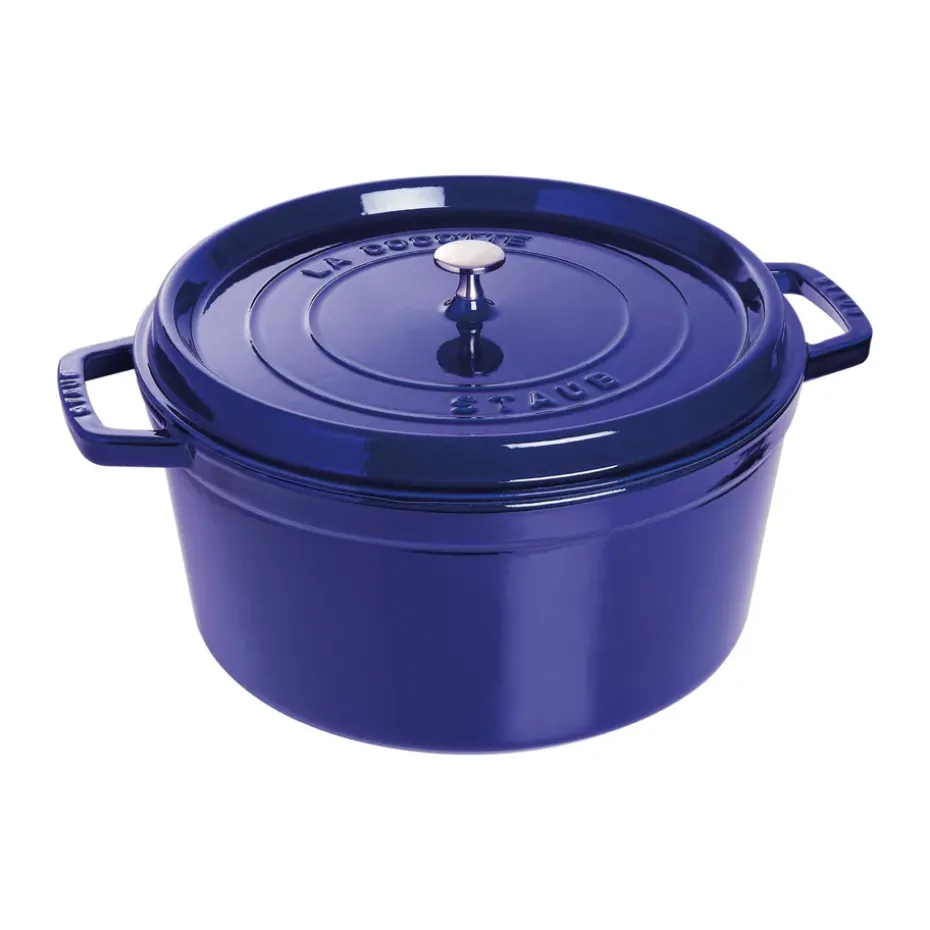 Cacerola de hierro fundido Staub La Cocotte redonda 8,4 L, Azul oscuro