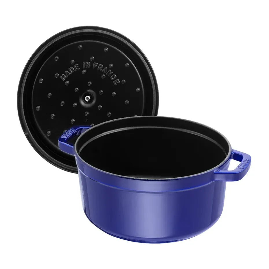 Cacerola de hierro fundido Staub La Cocotte redonda 8,4 L, Azul oscuro