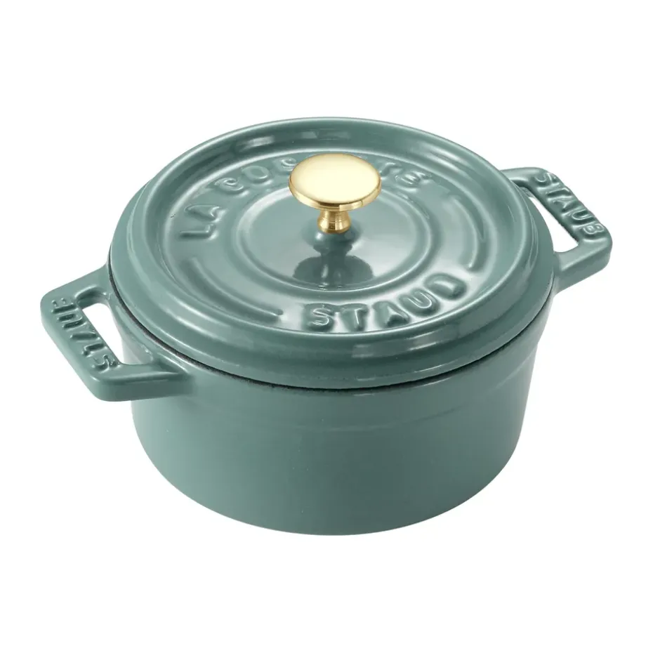 Cacerola de hierro fundido Staub La Cocotte redonda 0,25 L, Madera de eucalipto