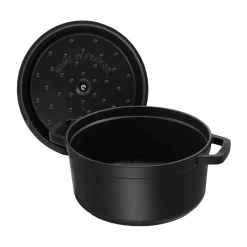 Cacerola de hierro fundido Staub La Cocotte redonda 1,7 L, Negro