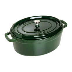 Cacerola de hierro fundido Staub La Cocotte oval 6,7 L, Verde albahaca