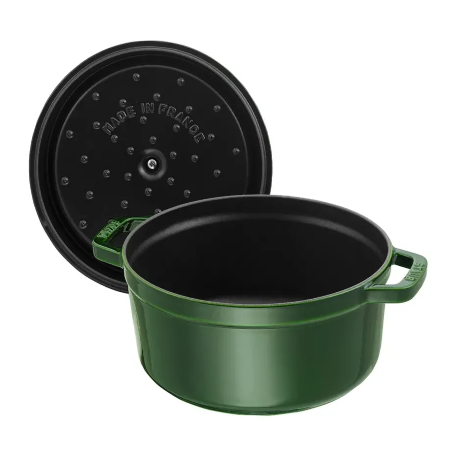 Cacerola de hierro fundido Staub La Cocotte redonda 2,6 L, Verde albahaca