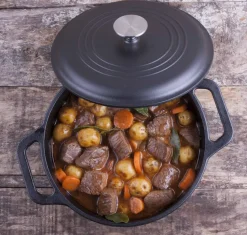 Cacerola de hierro fundido 3,8 l, Negro