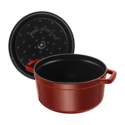 Cacerola de hierro fundido Staub La Cocotte redonda 6,7 L, Rojo granadina